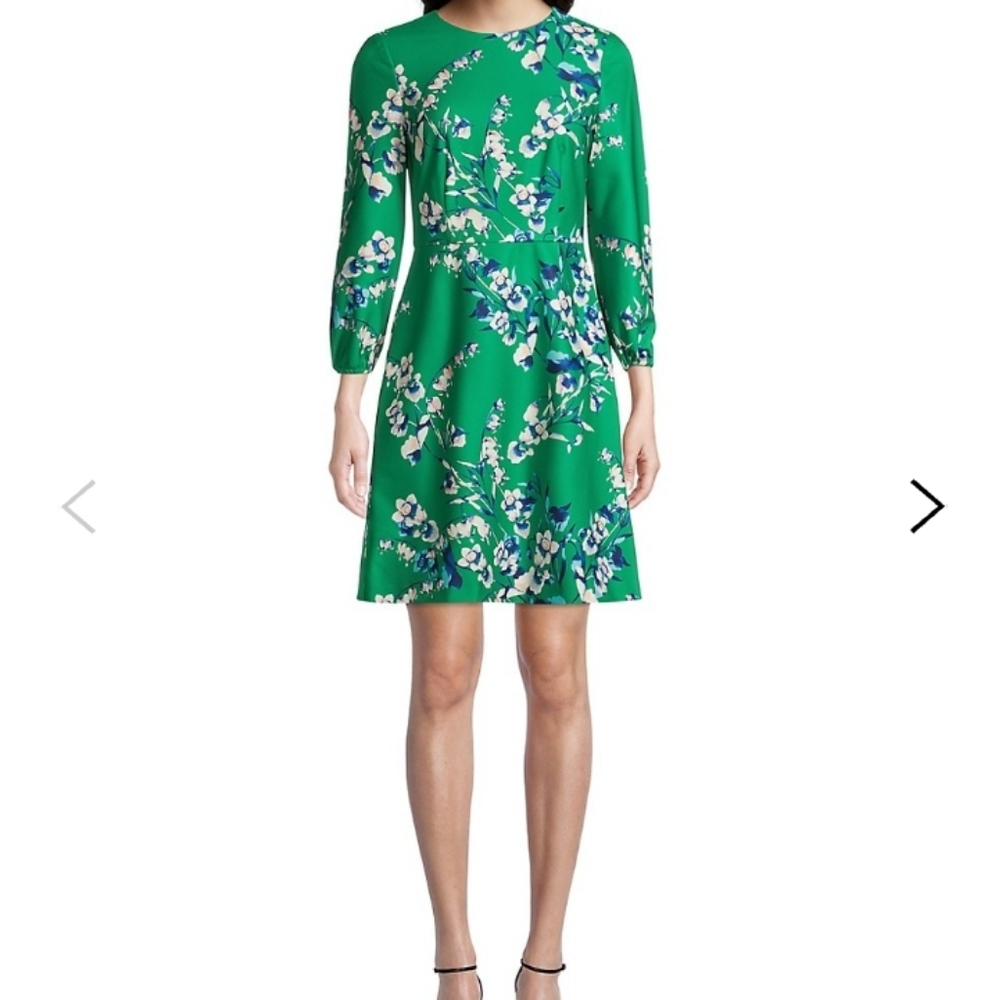 Eliza J Roundneck floral mini dress
